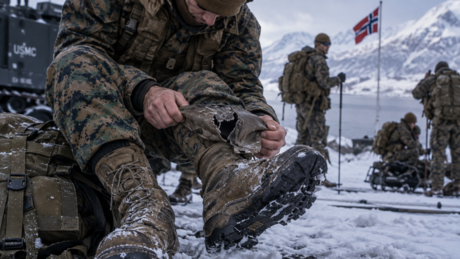 Fuzileiros navais dos EUA passam vergonha em exercício na Noruega, devido a 'qualidade' das botas