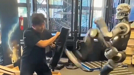 VÍDEO: Robô humanoide enfrenta ser humano em luta real