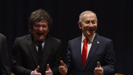 'Você é um dos líderes mais importantes da história mundial', diz Milei a Netanyahu