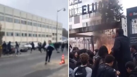 VÍDEO: Protestos de estudantes na França terminam com 164 detidos e escolas paralisadas