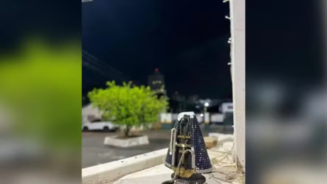 Imagem de Nossa Senhora Aparecida é encontrada sem cabeça em marco religioso de Cuiabá