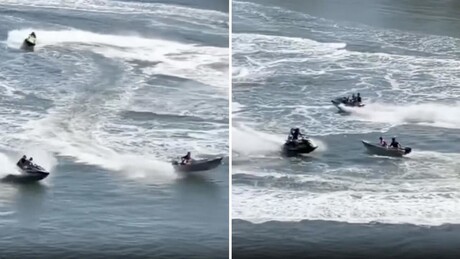 VÍDEO: Motos aquáticas viram barco com crianças a bordo na Austrália
