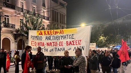 VÍDEO: Protestos em Atenas contra chegada de Rubio, OTAN e EUA