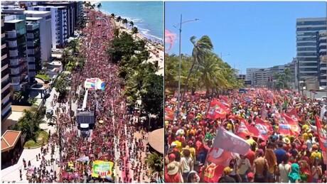 VÍDEOS: Ato a favor de Lula reúne milhares de apoiadores em Alagoas