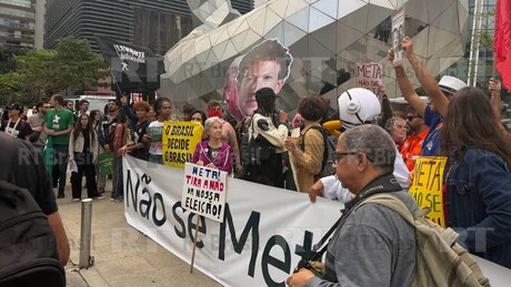 VÍDEO: Manifestantes denunciam interferência da Meta contra Lula nas eleições