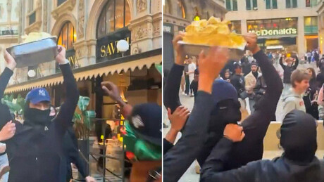 VÍDEO: Vai um 'gelato'? Grupo aproveita caos durante protestos na Itália para roubar cuba de sorvete