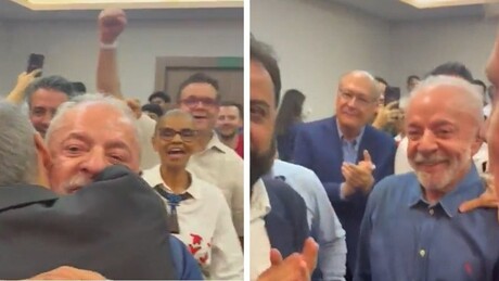 VÍDEO: Gritos de vitória e alegria explodem no QG da campanha de Lula