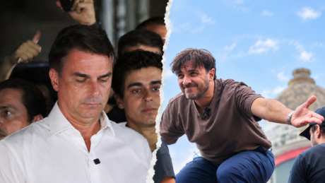 Renan Santos critica Flávio Bolsonaro: foi encontrar 'seu papai Trump'