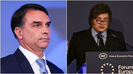 Assessor de Milei estava em aeroporto argentino de onde Flávio embarcou, diz TV argentina