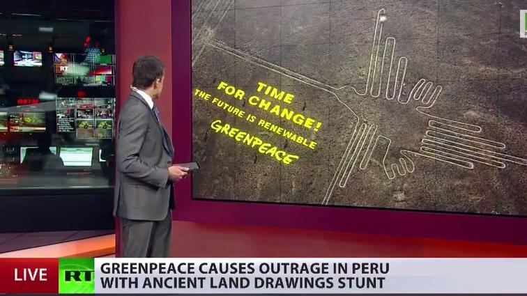 Greenpeace-Aktivisten entweihen indigenes Heiligtum in Peru