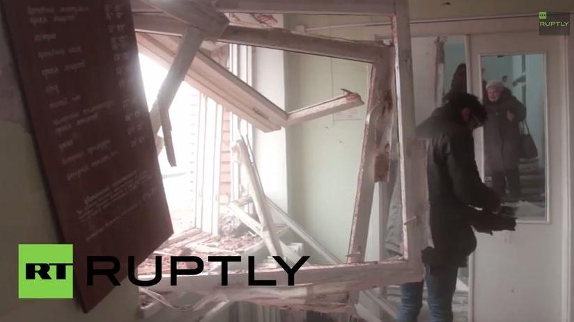 Exklusiv RT Ruptly Video: Granantenangriff verwüstet Krankenhaus in Donezk