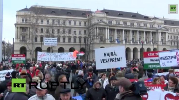 Anti-Regierungs-Proteste in Budapest