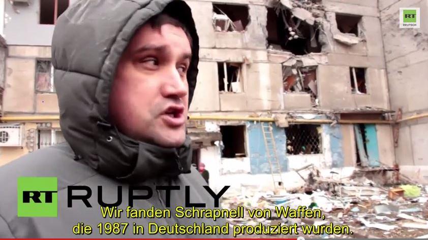 Wohnhäuser in Donezk mit Granaten aus deutscher Produktion beschossen