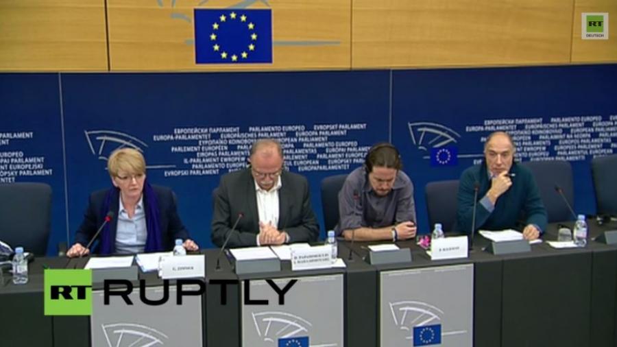Live: Pressekonferenz von Syriza, LINKE und Podemos in Straßburg