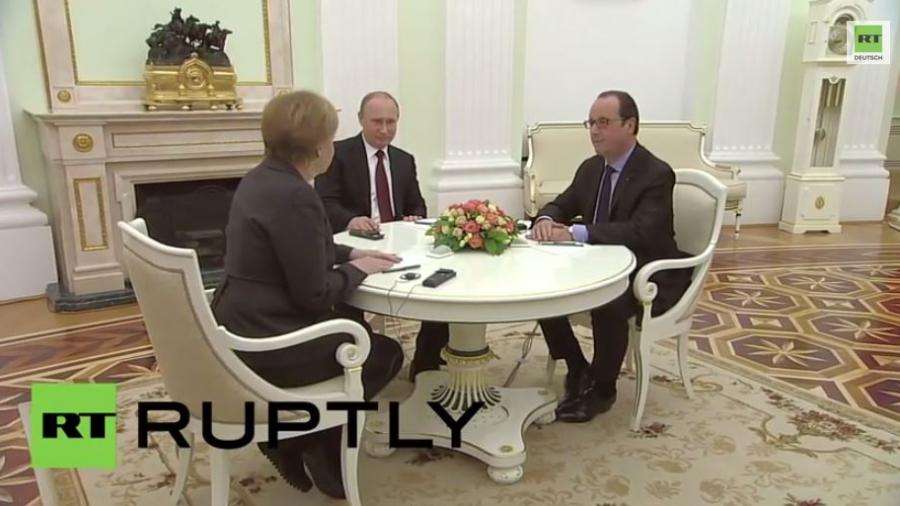 Treffen in Moskau: Bringen Merkel und Hollande den Frieden?