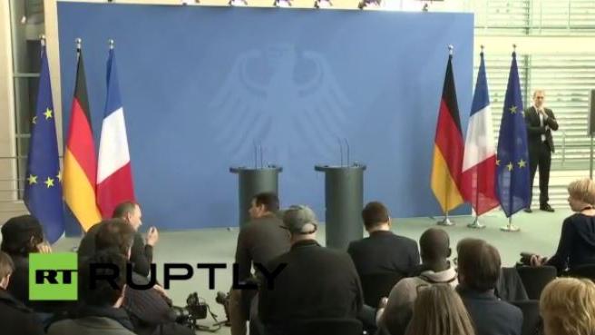 Live: Angela Merkel und François Hollande geben gemeinsame Pressekonferenz