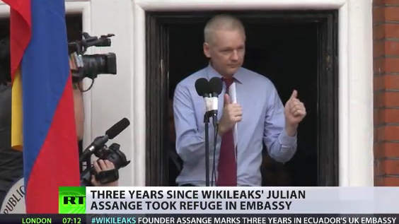 Julian Assange: Seit drei Jahren in der ecuadorianischen Botschaft in London gefangen