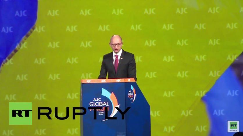 Rede von Jazenjuk vor AJC-Global Forum in Washington: Wir stehen vor einem echten Krieg mit Russland