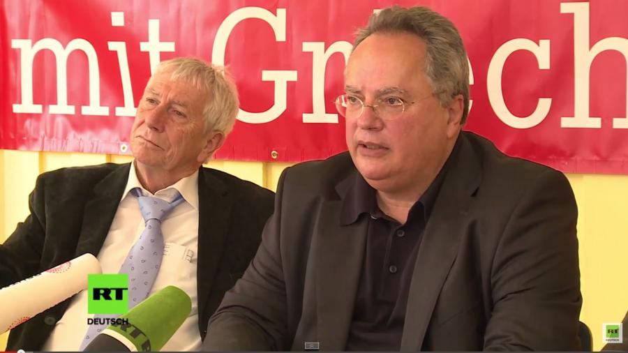 Pressekonferenz des griechischen Außenministers in Marburg: Reformen ja – Abschaffung der Arbeitnehmerrechte nein