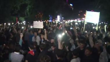 "Elektromaidan"-Proteste in Armenien über Nacht fortgesetzt - Drohnenvideo