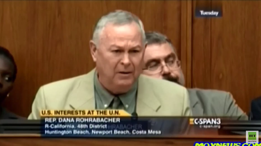 Rohrabacher drängt US-Botschafterin wegen Ukraine-Konflikt verbal in die Ecke