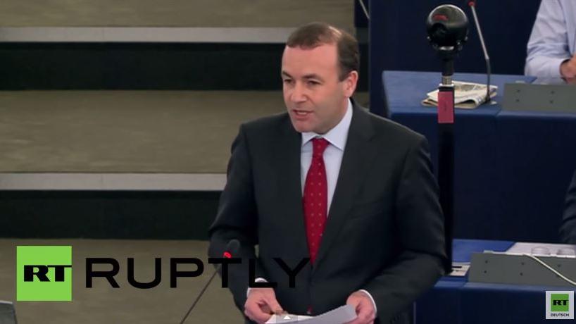 CSU-Politiker und Merkelvertreter Weber hält Hassrede gegen Tsipras im EU-Parlament