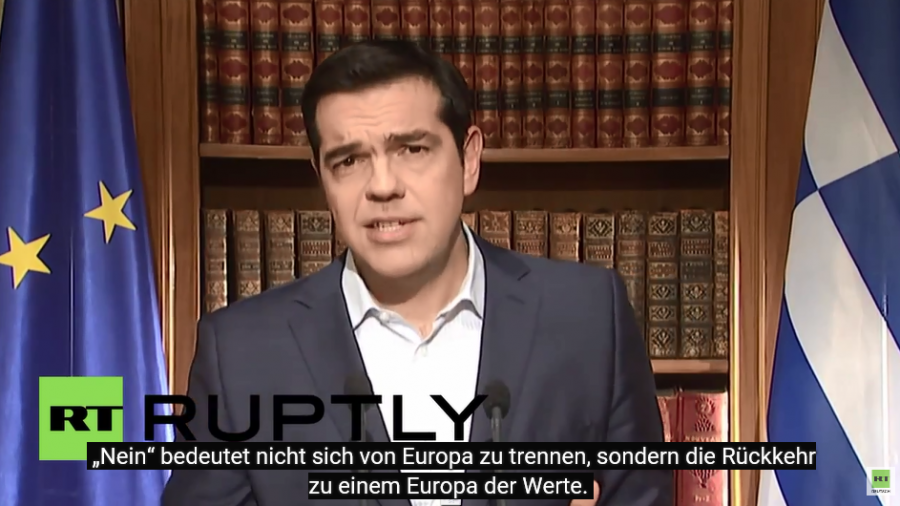 Tsipras Ansprache ans Volk für ein Europa der Werte