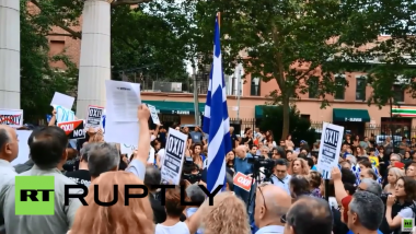 Auch in New York Protest für „Nein" beim griechischen Referendum