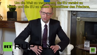 Jazenjuk: Wir können Griechenland mit unserer wirtschaftlichen Erfolgsgeschichte als Vorbild dienen