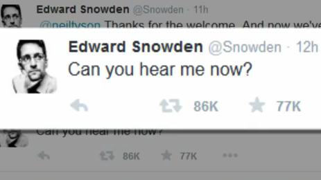 "Can you hear me now?" - Edward Snowden jetzt auf Twitter