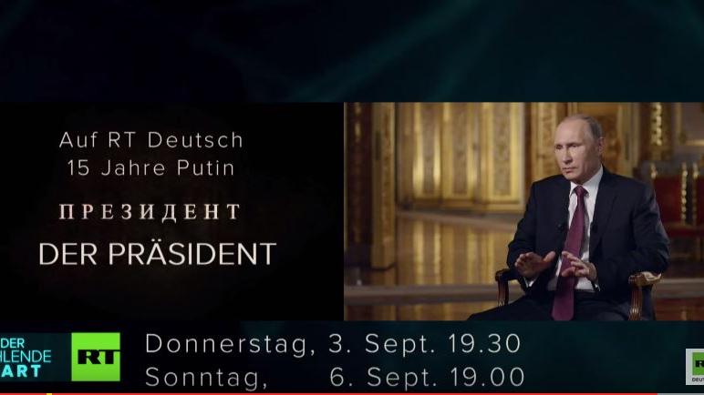 Nicht verpassen! RT Deutsch zeigt am Sonntag um 19 Uhr zum letzten Mal die Putin-Doku "Der Präsident"