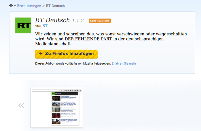 Neu: Mit der RT Deutsch Browser-Erweiterung immer auf dem neuesten Stand!