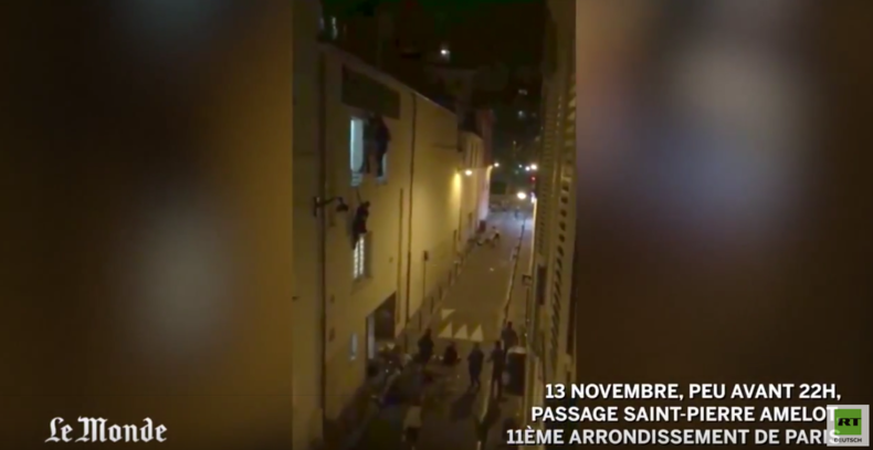 Paris Bataclan-Konzerthalle: Verzweifelte Fluchtversuche  - Menschen hängen aus Fenstern 