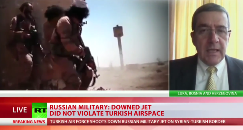 Live-Berichterstattung von RT zum Su-24 Abschuss durch die Türkei (englisch)