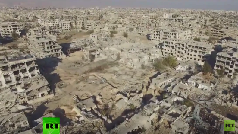 Syrien: Drohnenaufnahmen zeichnen ein Bild der Zerstörung 