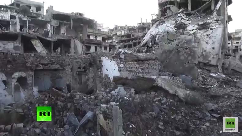 RT-Exklusiv-Aufnahmen aus Syrien: Drohne dokumentiert totale Verwüstung in Homs