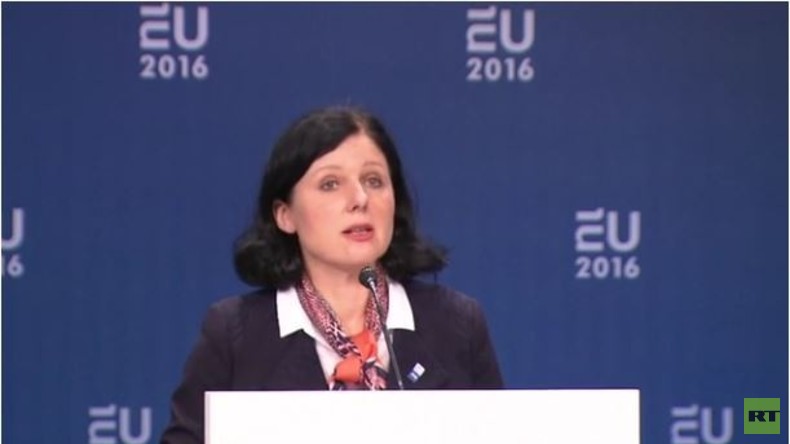 EU Kommissarin Jourova zu Online-Wirtschaft und mehr Datenaustausch über Kriminalität