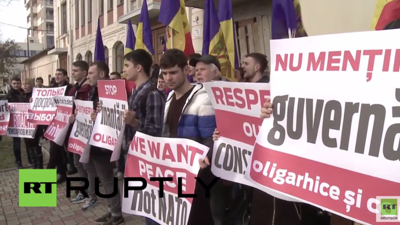Moldawien: „Wir wollen ein friedliches Land bleiben“ - Demonstration vor US-Botschaft und NATO-Büro