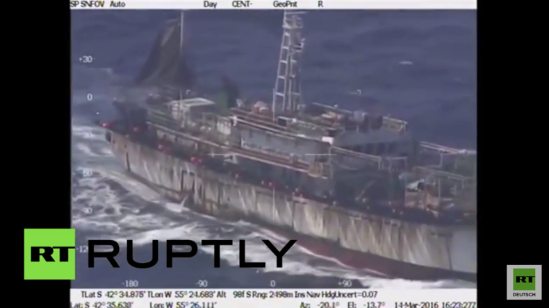 Actionszenen auf hoher See: Argentinien beschießt und versenkt chinesisches Schiff