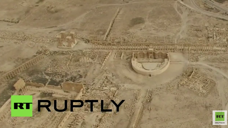 „Stadt weitestgehend gut erhalten“ - Drohne zeigt antike Stadt Palmyra nach der Befreiung vom IS