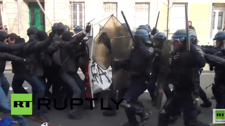 Frankreich: Mindestens 130 Menschen bei Protesten gegen Arbeitsrechtsreform in Paris verhaftet 