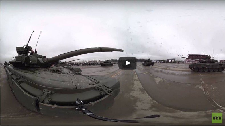 Exklusiv: RTs neue 360 Grad-Videos - Im Panzer mitten in der Probe für Siegesparade in Moskau dabei