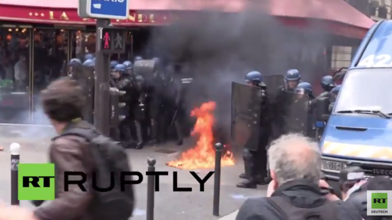 Paris: Molotow-Cocktails auf Polizisten – Ausschreitungen bei Protest gegen Arbeitsrechtsreform