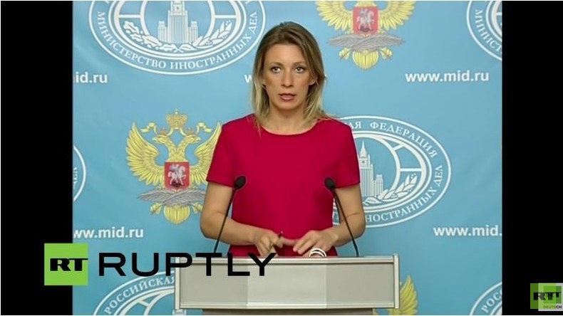 Live: Maria Sacharowa, Sprecherin des russischen Außenministeriums gibt wöchentliche Pressekonferenz