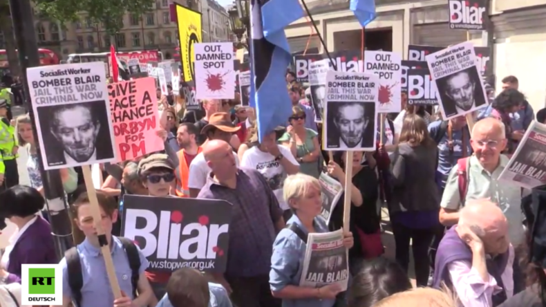 Chilcot-Bericht: „Blair hat gelogen und Millionen sind gestorben" - Anti-Kriegsprotest in London