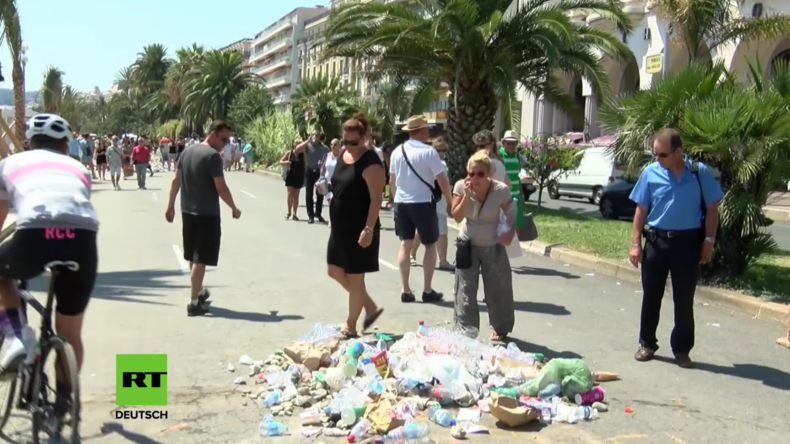 Nizza: Hier lag die Leiche des Attentäters – Passanten spucken auf Stelle und laden ihren Müll ab