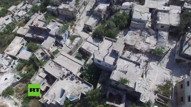 Syrien: Kinsabba ein Abbild des Krieges – Drohne filmt massive Zerstörung