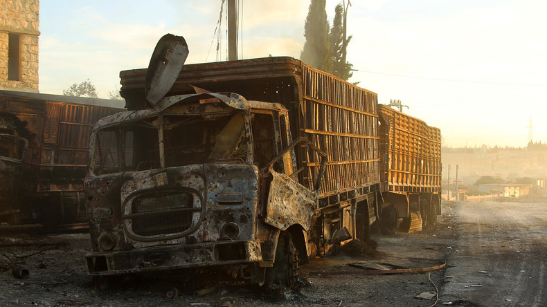 Bilder des in Syrien zerstörten UN-Hilfkonvois