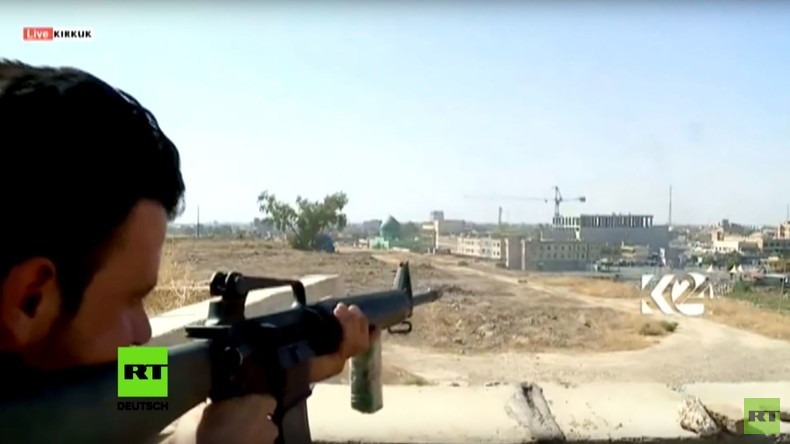 Irak: Kurdische Truppen bekämpfen den IS in Kirkuk