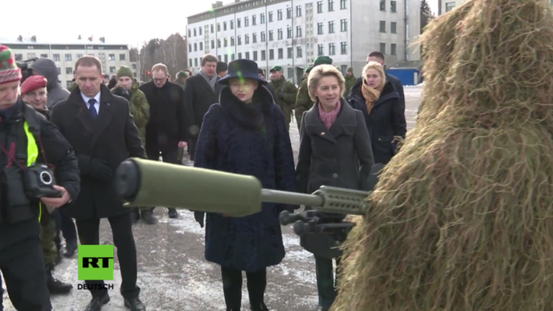 Litauische Präsidentin und Ursula von der Leyen begrüßen deutsch-geführtes Kampfbataillon der NATO 
